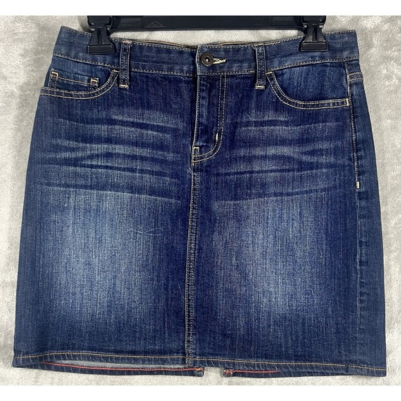 Tommy Hilfiger Dresses & Skirts - Tommy Hilfiger Skirt Women's denim jean Blue size 2 retro classic Y2K Whiskers